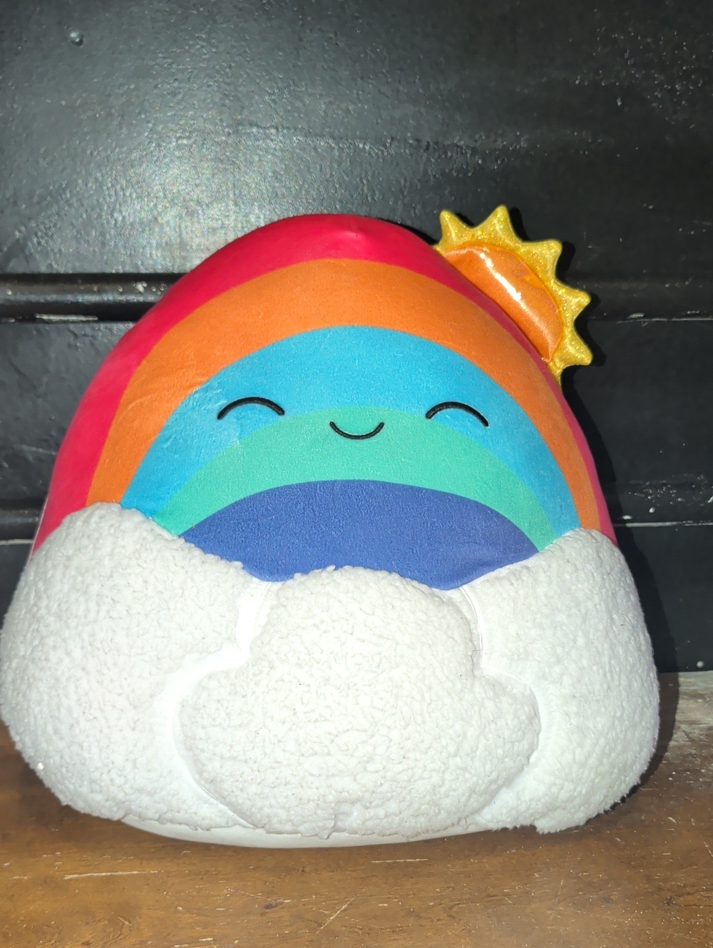Plush Rainbow Cloud Kids Pillow - Multicolor